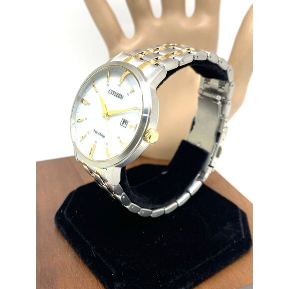 Citizen Men's Watch BM7464-52H Eco Drive White Dial Two Tone Steel 40mm - Picture 2 of 14
